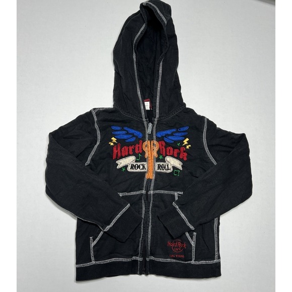 Hard Rock Cafe Other - Hard Rock Cafe Rock n Roll Las Vegas Graphic Hoodie Boys Size Small 100%Cotton